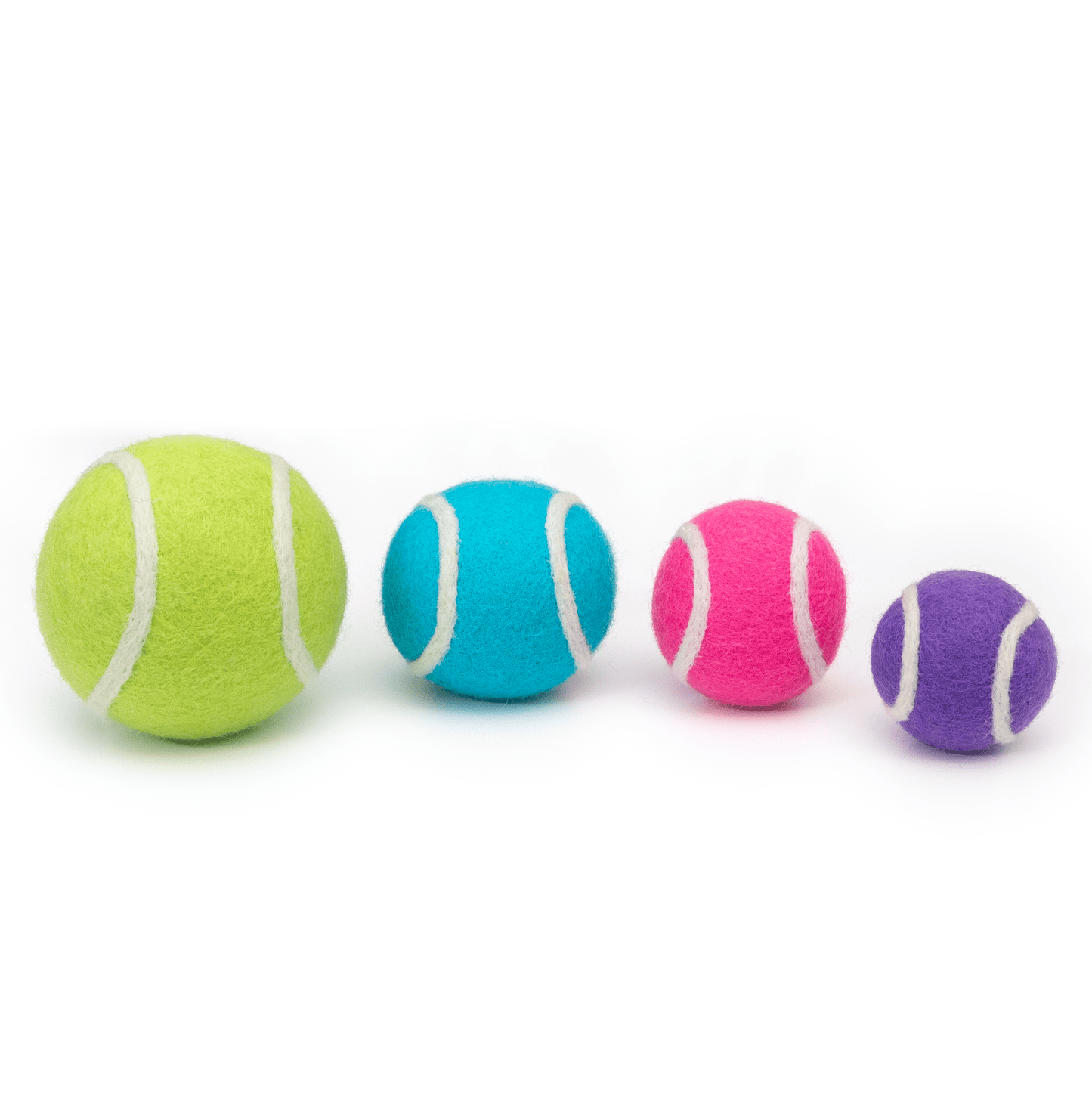 Pet Toy Tennis Wool Ball MINI 1.5 in- Set of 3 - Pop Colors