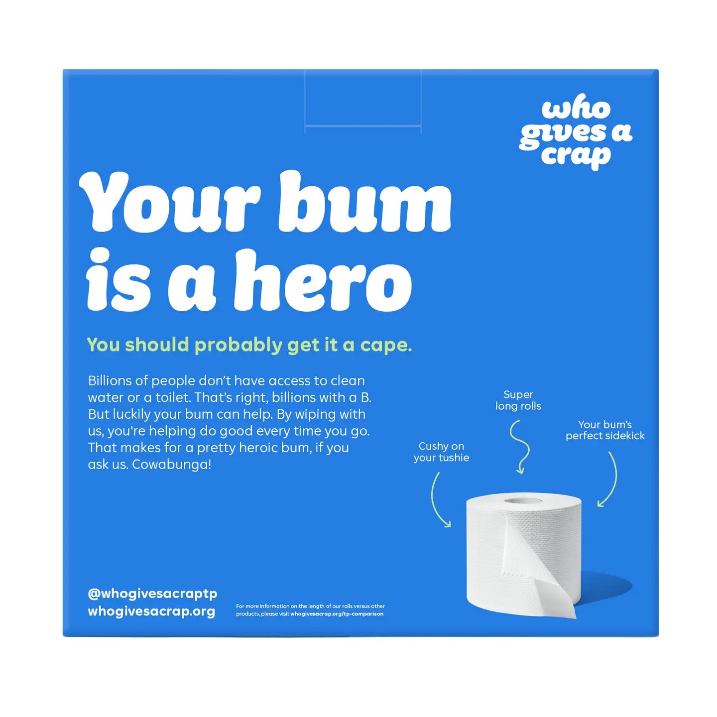 Who Gives a Crap 100% Recycled Paper Toilet Paper - 8 Pack