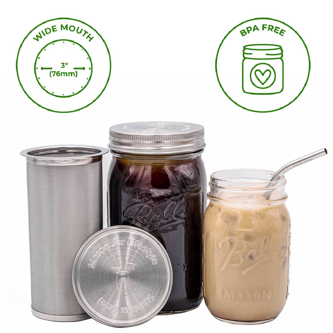 Cold Brew Coffee & Tea Maker for Mason Jar