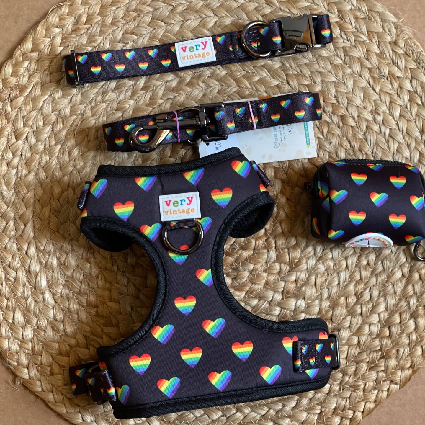 Pride Hearts Dog Collar