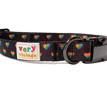 Pride Hearts Dog Collar