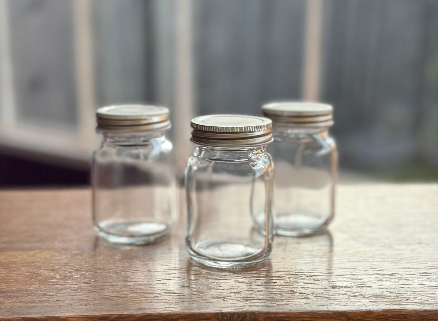Small Glass Jar with Silver Lid – O-4