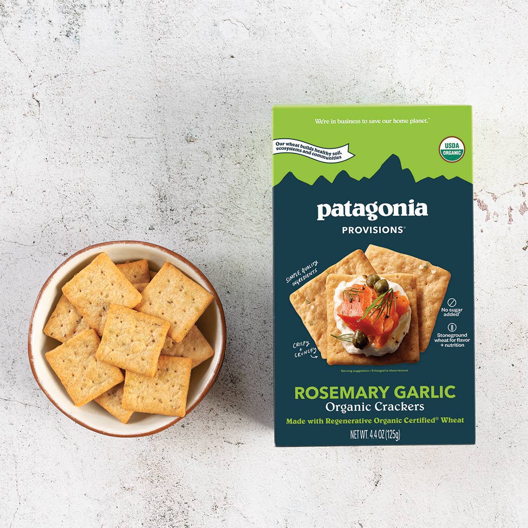 Organic Rosemary Garlic Crackers