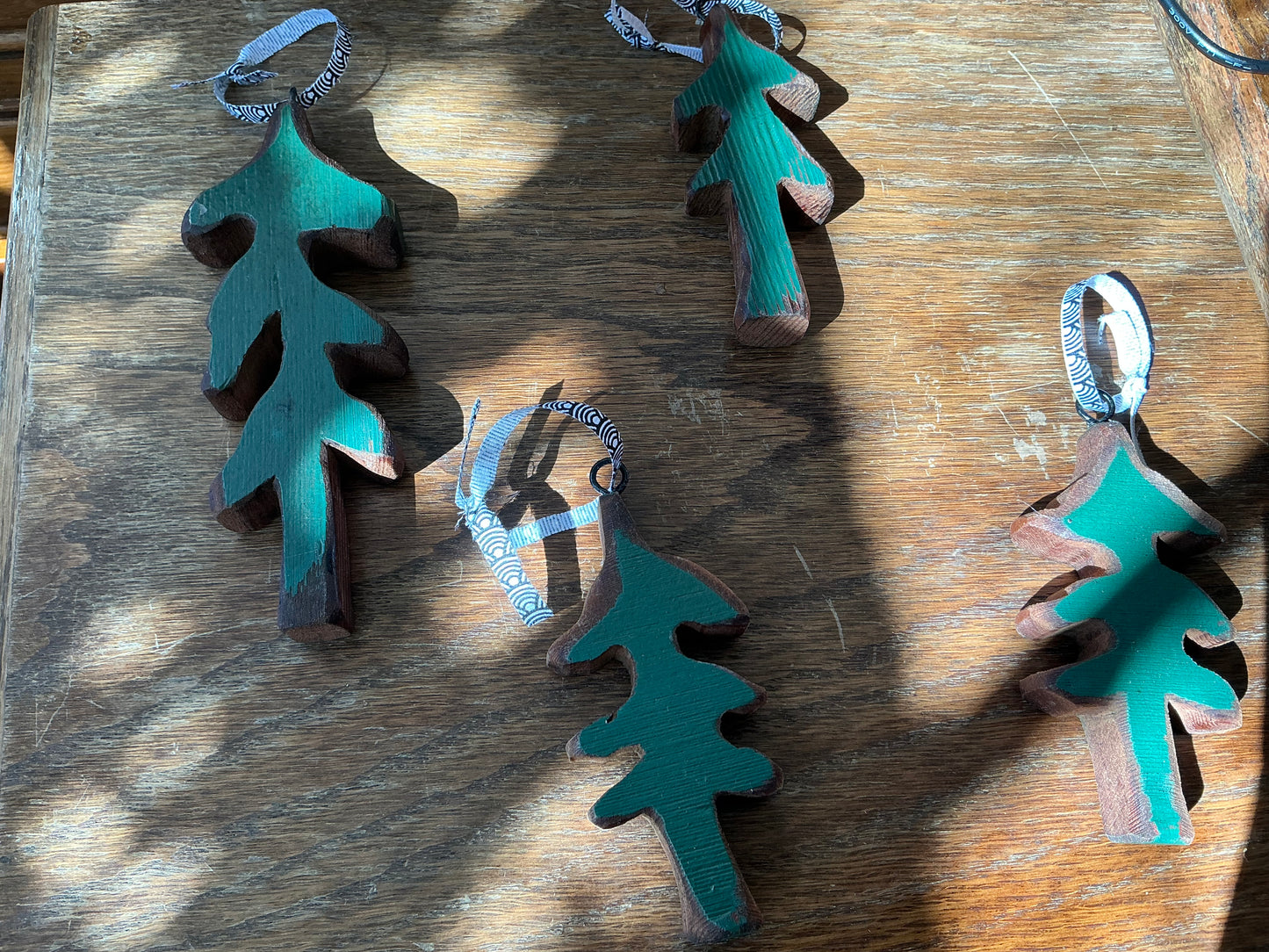 Redwood Trees Carved made from Old Adirondack Chairs Ornaments