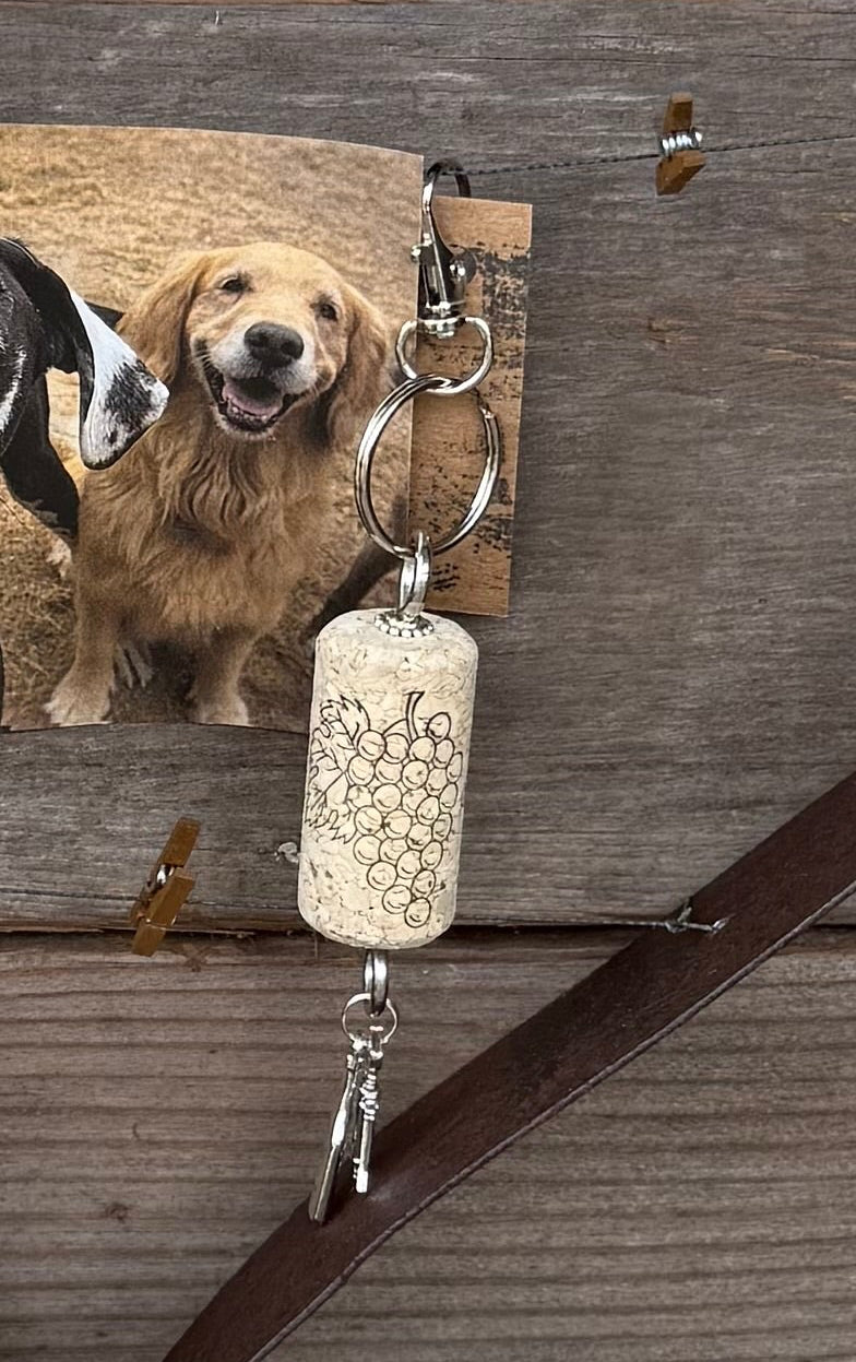 Wine Cork Keychain