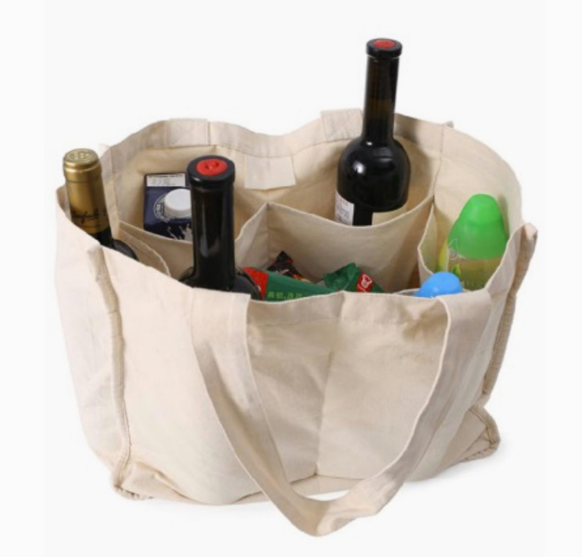 Organic Cotton Shopping Bag with Pockets