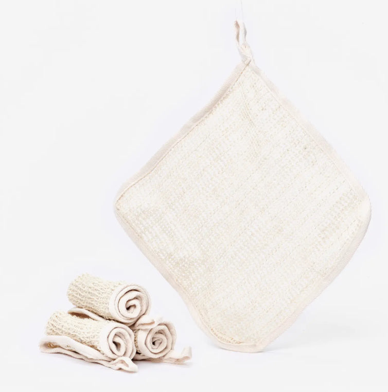 Shower Wash Cloth - Cotton & Sisal (Plastic Free)