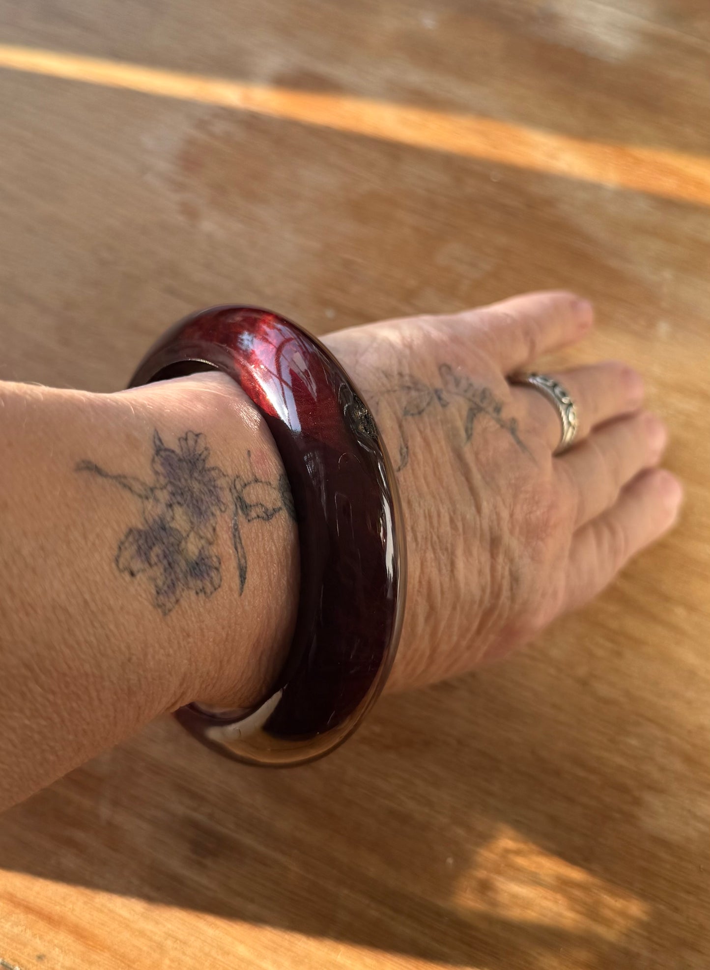 Bangle Carved from Manzanita Root Burl
