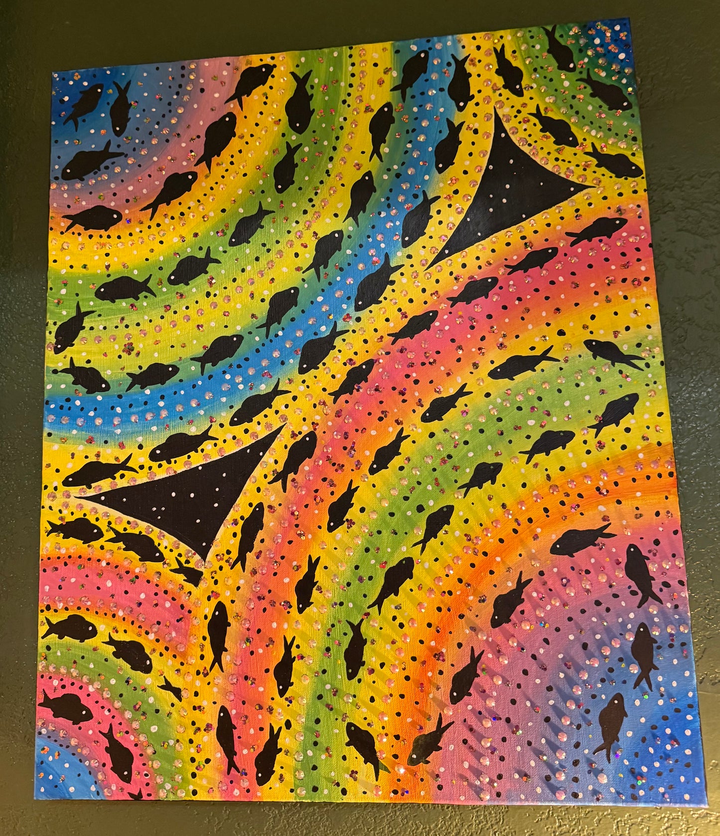 Orbit of the Ocean Jewels (Rainbow Fish with Rhinestones)