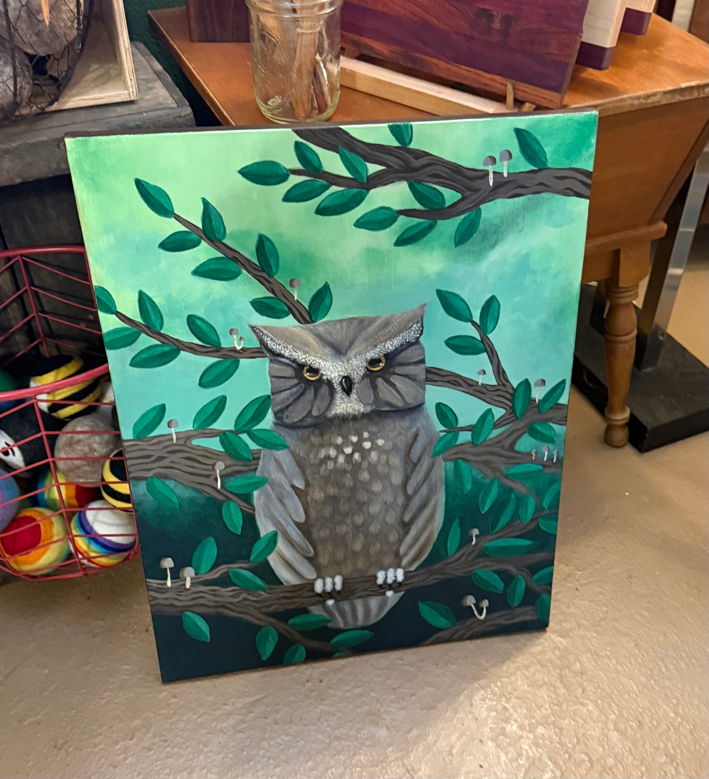 Whispers from the Grove Canvas (Owl)