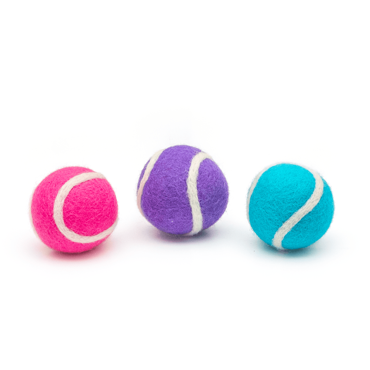 Pet Toy Tennis Wool Ball MINI 1.5 in- Set of 3 - Pop Colors
