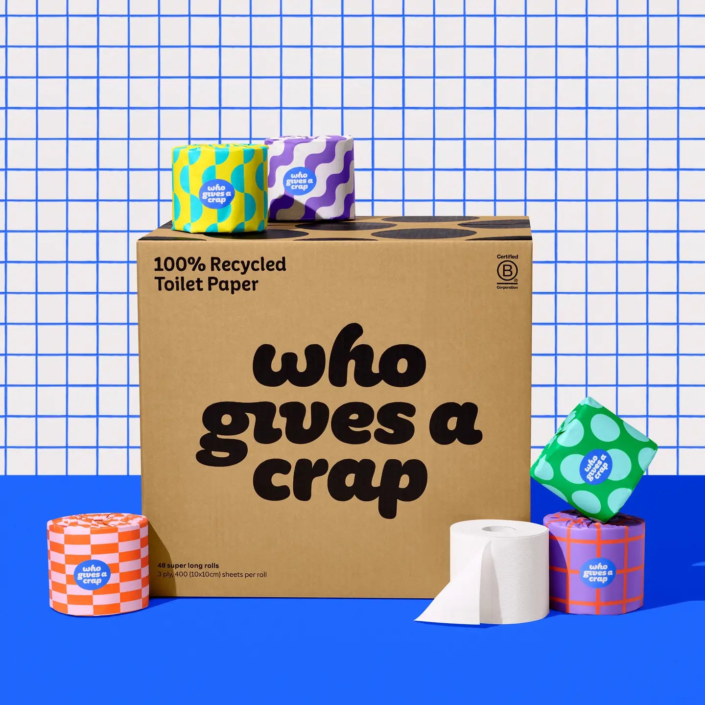 Who Gives a Crap 100% Recycled Paper Toilet Paper Rolls