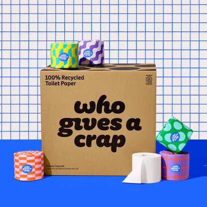 Who Gives a Crap 100% Recycled Paper Toilet Paper Rolls