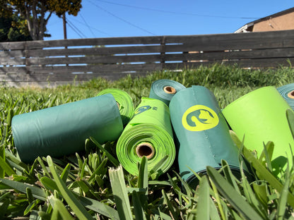 Compostable Dog Poop Bags - Single Rolls in Mixed