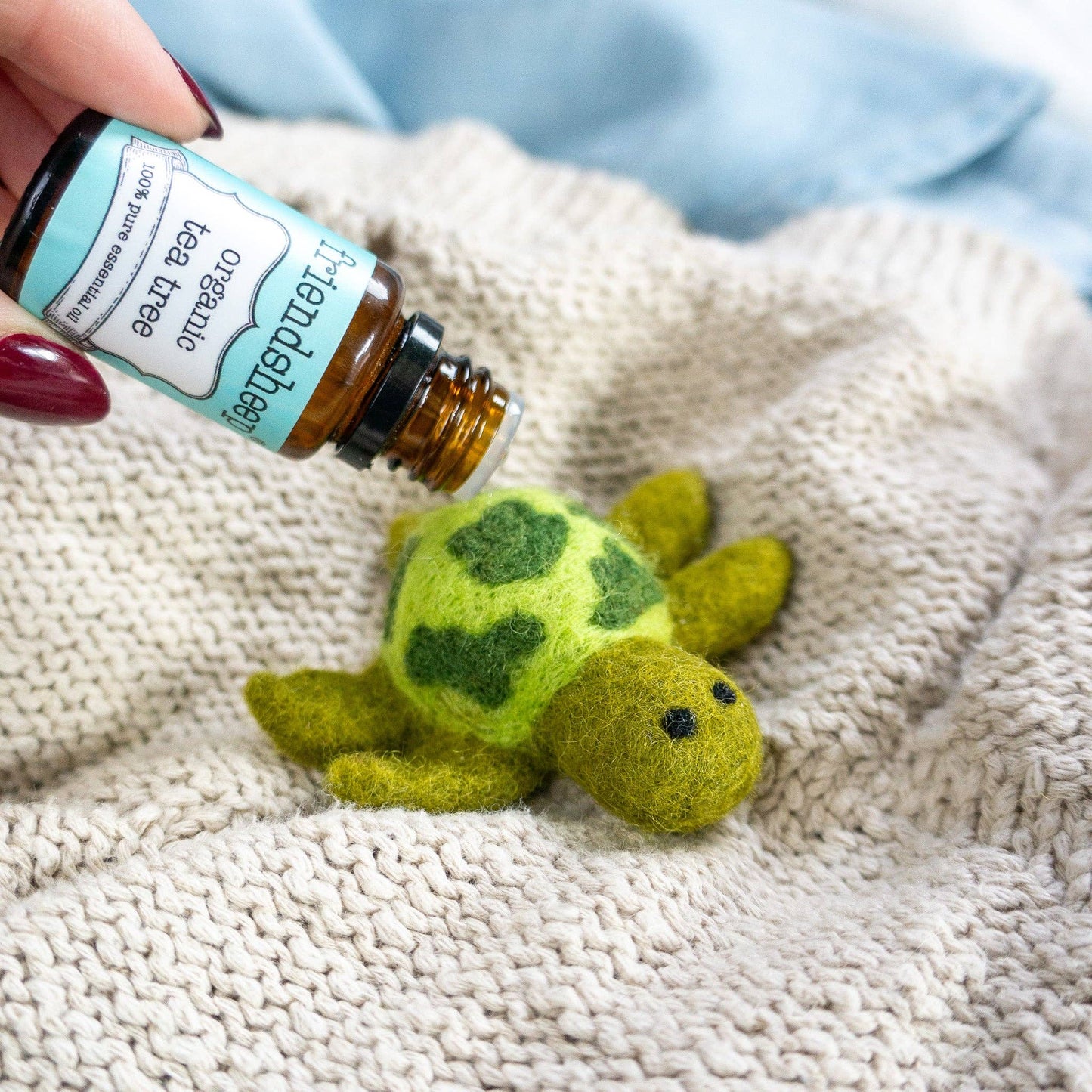Felt Wool Sea Turtle Pet Toy / Freshener - Set of 3