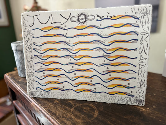 2025 Bodega Bay Tides and Sebastopol Moon/Star Chart