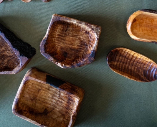 Wood Soap Dish/Jewelry Dish - Various sizes and Wood Type Hand Carved