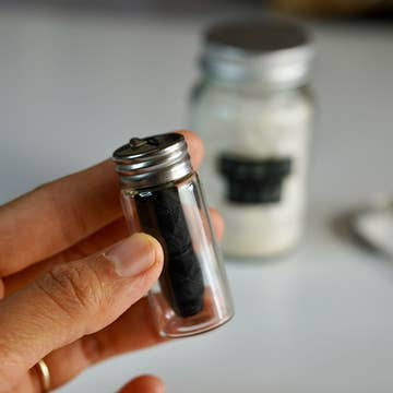 Dental Floss (Bamboo) with Glass Container