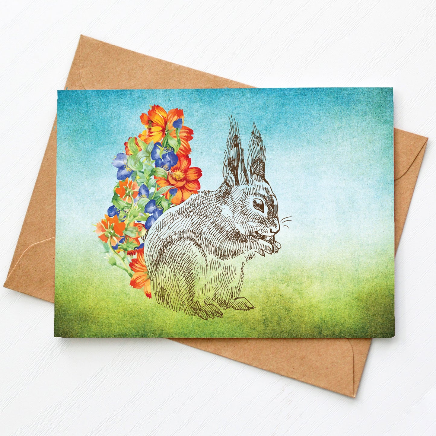 Card - Floral Squirrel