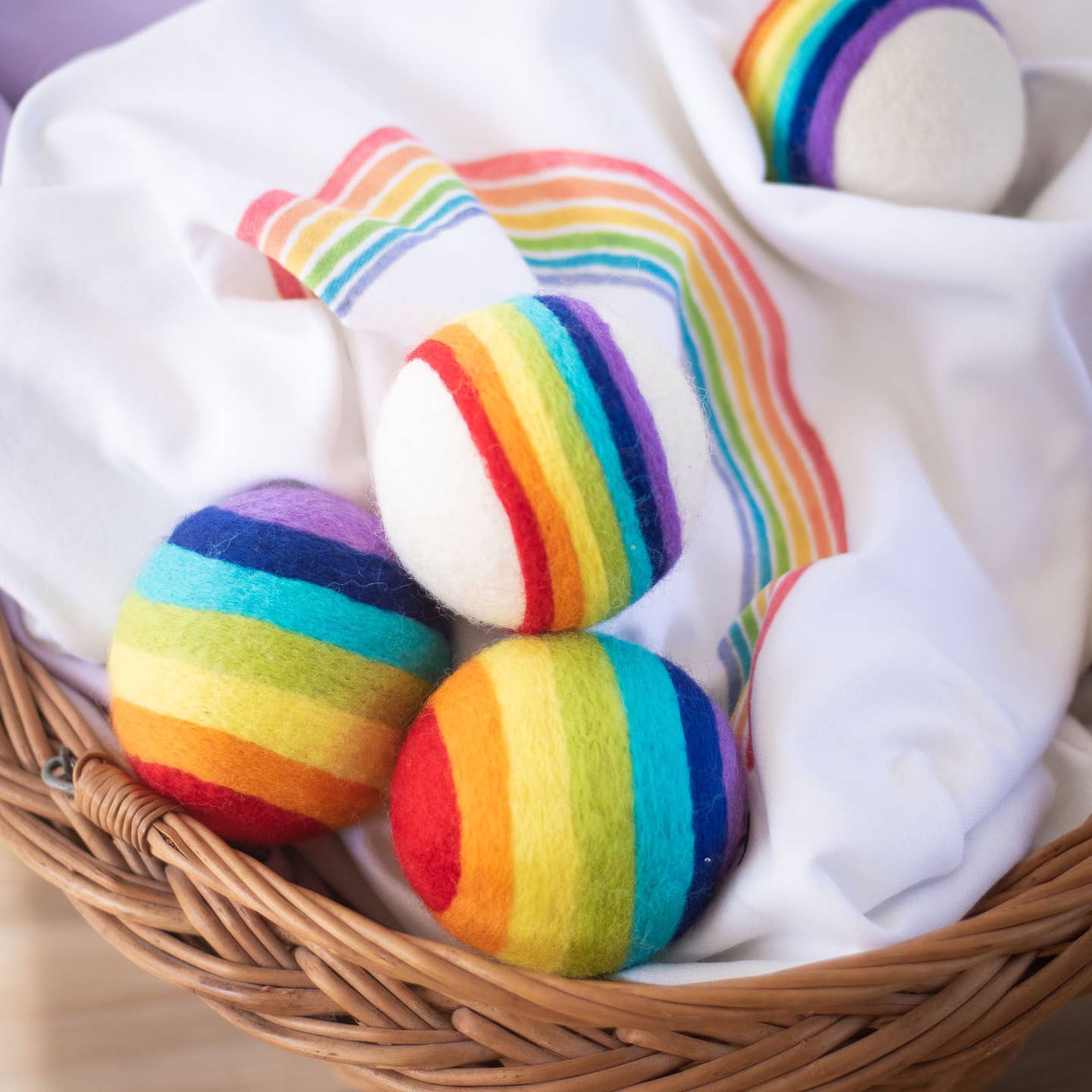 Dryer Balls - Rainbow Eco Wool