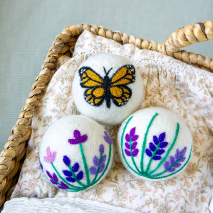 Dryer Balls - Butterfly Lavender Fields Eco Wool