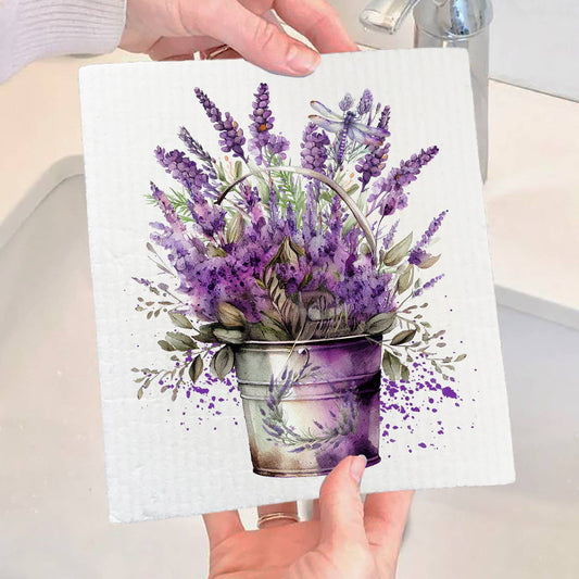 Swedish Dishcloths - Lavender Bucket