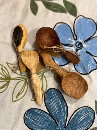 Wood Carved Spoons - Small Various Types of Wood Hand Carved