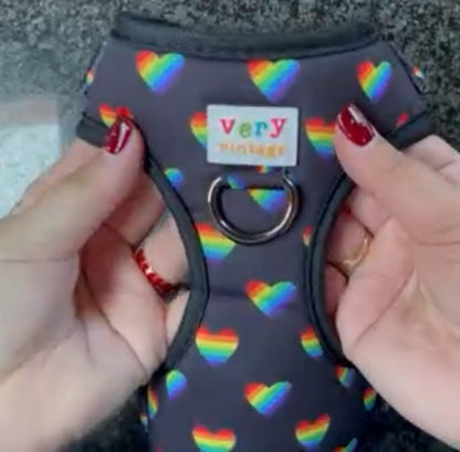 Pride Hearts Dog Harness