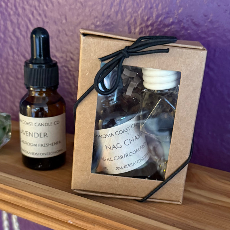 Car Freshener Charm AND Refill Bottle - Box Set