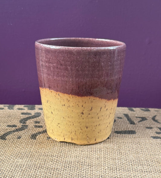 Ceramic - Planter (Purple and Tan)