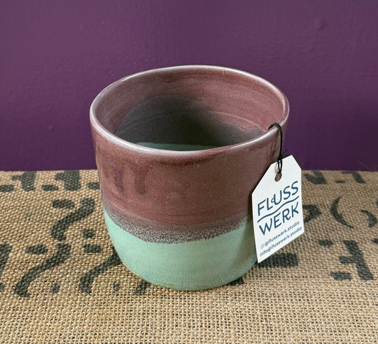 Ceramic - Planter (Purple and Teal)