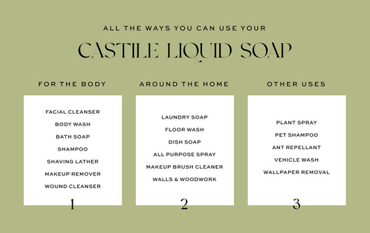 Natty Castile Soap - Locally Made Liquid (Bulk - In Store Only)