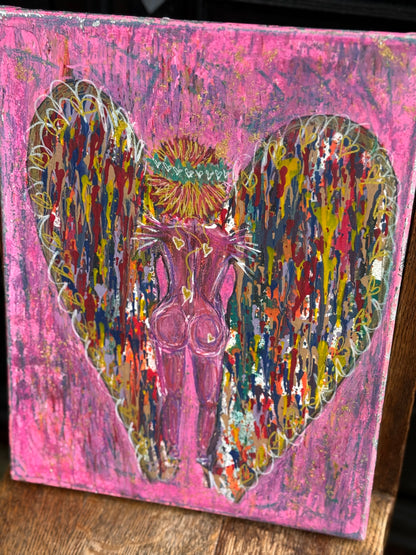 Angels and Love Paintings 14”X11” Patricia Campbell.