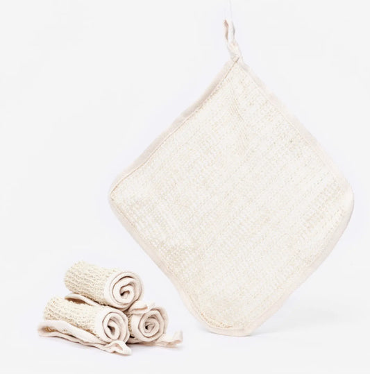 Shower Wash Cloth - Cotton & Sisal (Plastic Free)