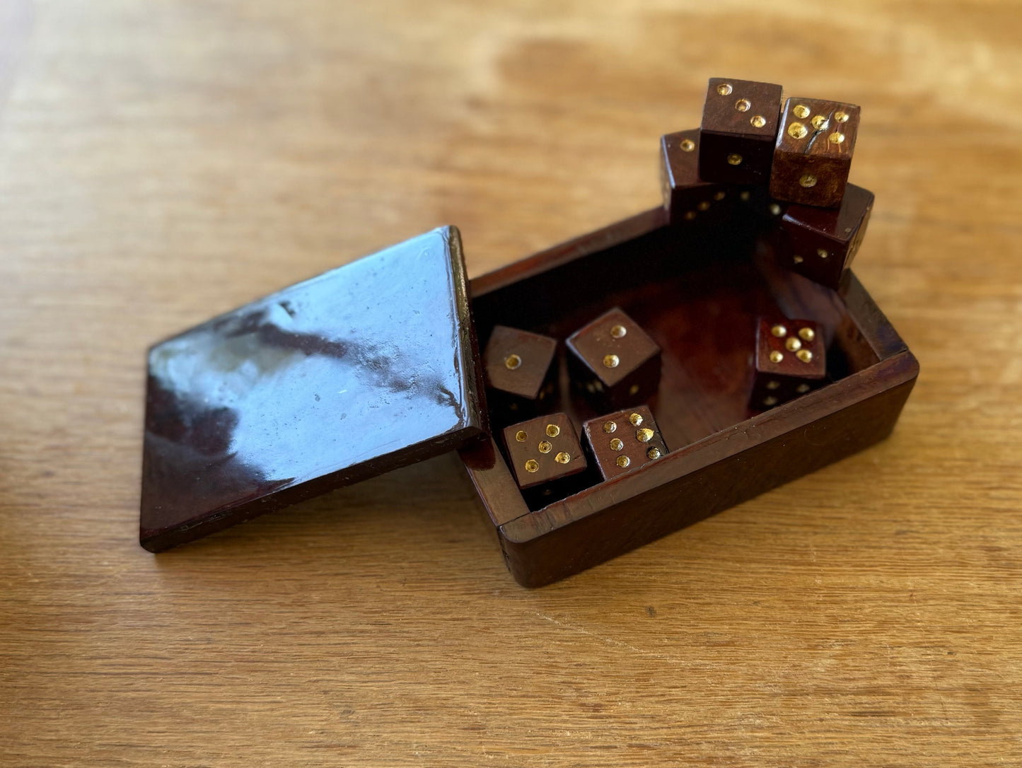 Wooden Manzanita Root Burl Dice with Dice Carrier