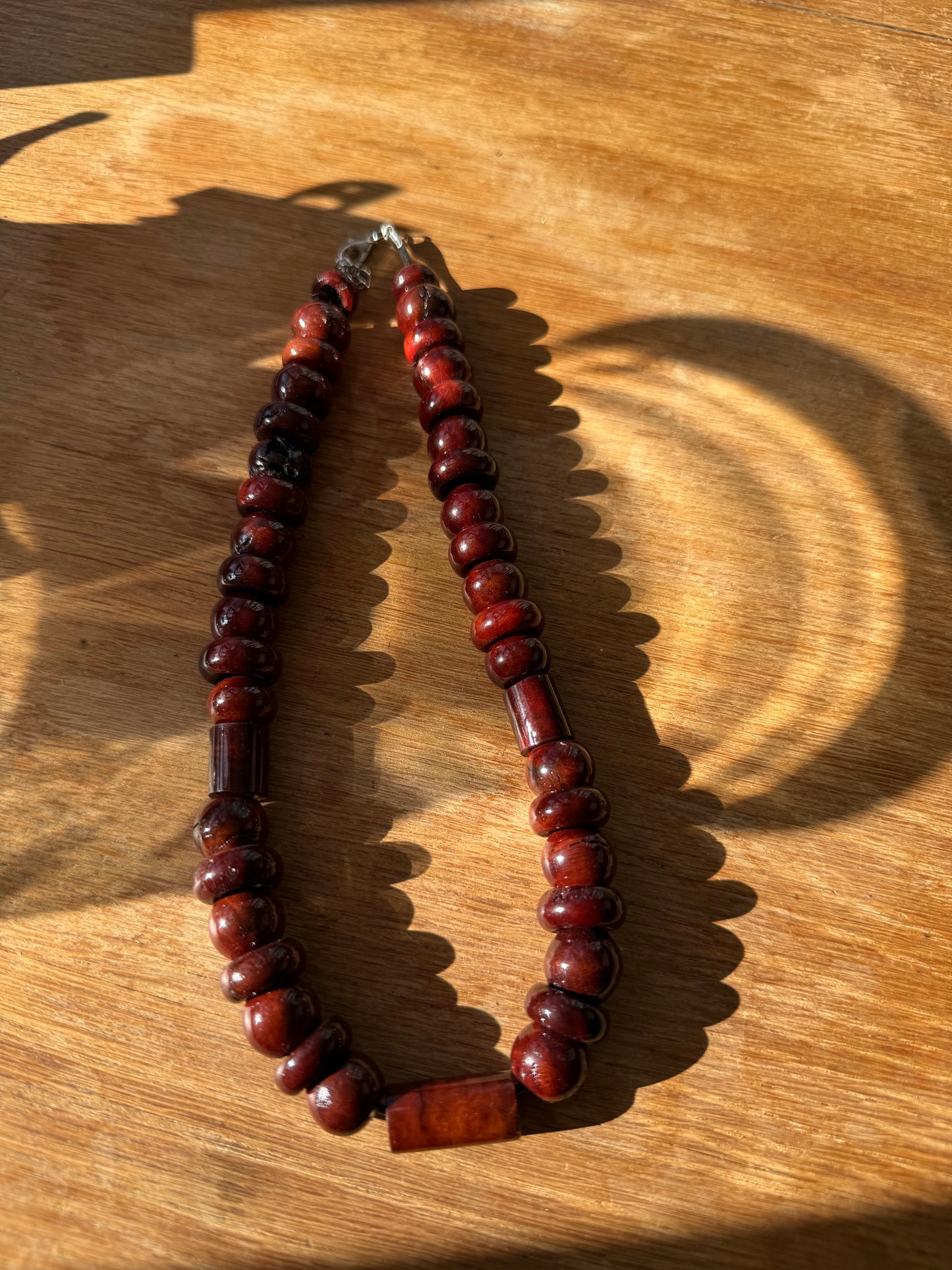 Beaded Necklace from Manzanita Root Burl