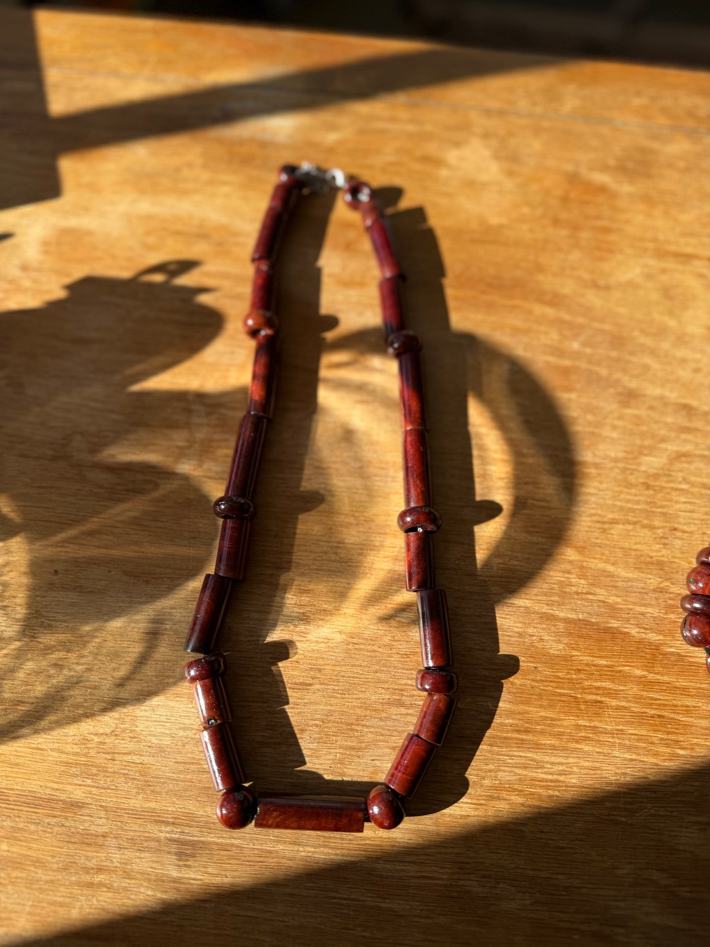 Beaded Necklace from Manzanita Root Burl