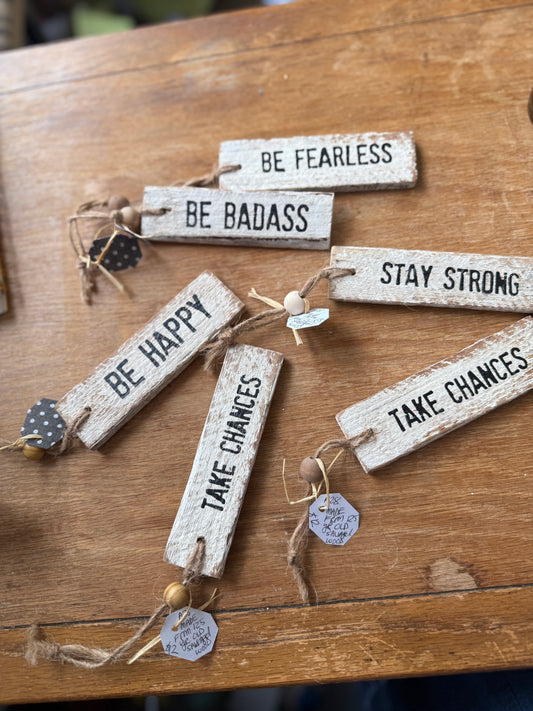 Inspirational Wooden Tags/Ornament