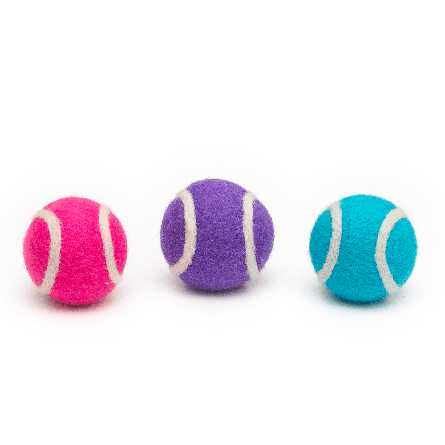 Pet Toy Tennis Wool Ball MINI 1.5 in- Set of 3 - Pop Colors