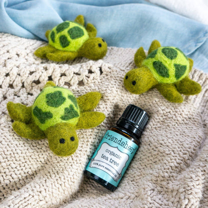 Felt Wool Sea Turtle Pet Toy / Freshener - Set of 3