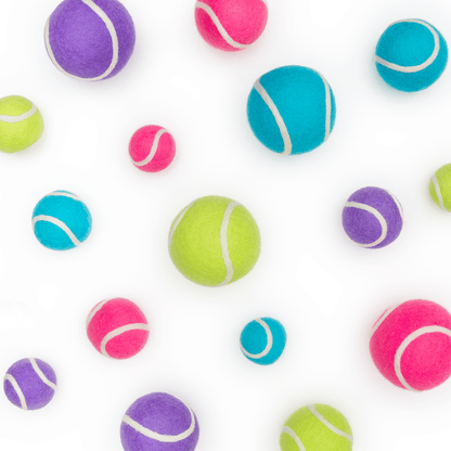 Pet Toy Tennis Wool Ball MINI 1.5 in- Set of 3 - Pop Colors